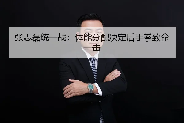 张志磊统一战：体能分配决定后手拳致命一击